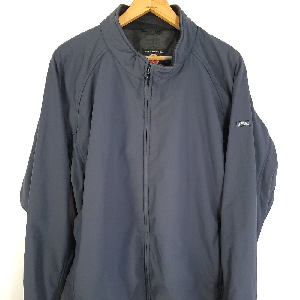 Scottevest Jacket Men's 3XL Blue Nylon Full Zip SeV Tec Travel Hidden Pockets